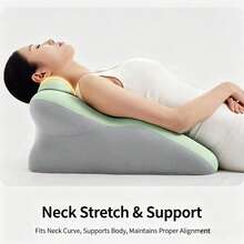 1pc Wedge Pillow, Multi-Functional Ergonomic Lumbar Back Leg Support Pillow, Equipped With Adjustable Detachable Headrest, With Multiple Massage Contact Points; Slanted Triangle Design Fits Body Shape, Suitable For Bed Prone Resting, Reading, Relieving Cervical Spine, Elevating Legs To Improve Varicose Veins, Home Use - 1PC - View 4