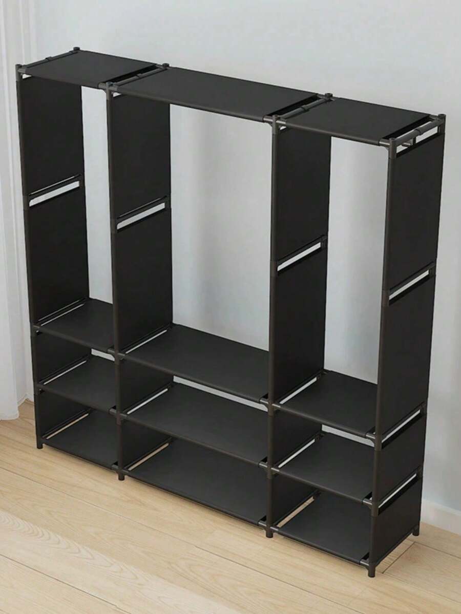 1-Tier 4-Tier Multi-Function Wardrobe - Dust-Proof Storage Rack With Hanging Rod, Easy Assembly Without Tools, 66.93 Inches High, Suitable For Shoes, Clothes, Bags, Space-Saving Design For Bedroom, Office, Dorm, Living Room - Multicolor - View 1