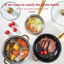 13-Piece Stainless Steel Cookware Set – Non-Stick Frying Pan, Stew Pot & Wok Included + 6 Lids + 1 Accessory | Versatile Kitchen Cooking Set For Everyday Use | Sleek Design, Even Heat Distribution, Easy To Clean | Ideal Gift Choice - View 7