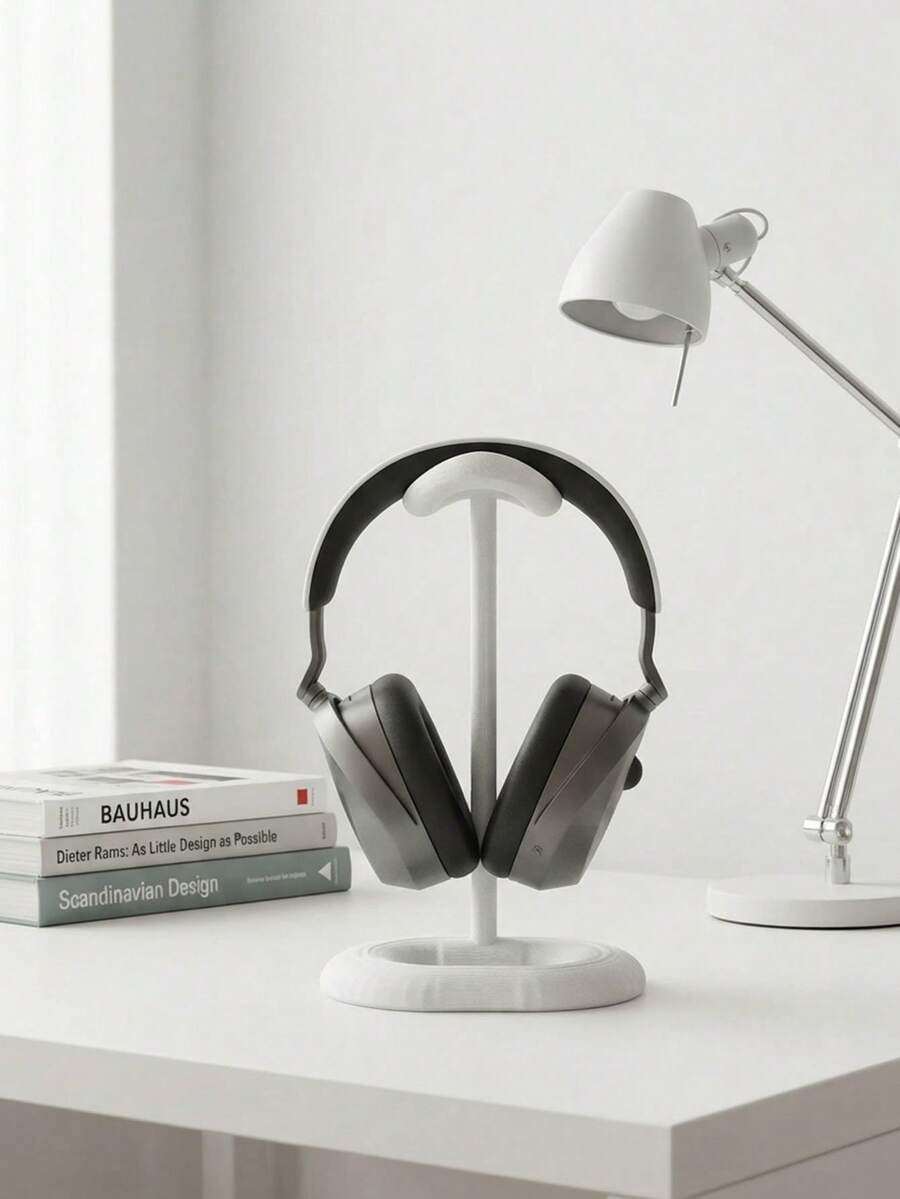 Creative Designer Headphone Stand, Over-Ear Headphone Desktop Storage Display Rack, Gaming Room Live Streaming Office Desk Ornament, Functional Home Decor, Gaming Gift - Designer Headphone Stand - View 1