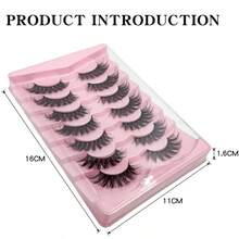 1 buah/7 Pasang Bulu Mata Palsu D-Curl Tebal Russian Volume Alami Lembut, Bulu Mata Palsu Mink Klasik Cat Eye, Bulu Mata Palsu Cross Fine Dense 5D, Ekstensi Bulu Mata Lembut untuk Tampilan Riasan Alami, Ciptakan Tampilan Riasan Alami - A - View 10