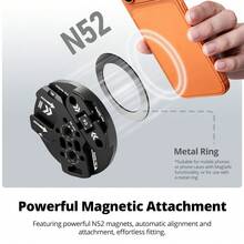 Ambitful C6 Magnetic Expansion Base With GQ03 One-Click Pop-Up Mini Tripod Set, Universal Magnetic Mount Adapter, Compatible With Smartphones, Action Cameras, DSLR Cameras And Tripod Accessories - View 3