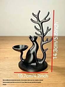 1pc Durable Elegant Cat & Tree Shaped Jewelry Storage Box For Women - Multicolor - View 12