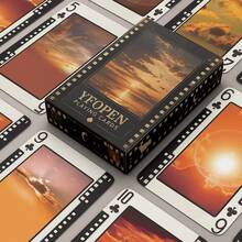 YFOPEN Warm Golden Hour Sunset Landscape Playing Cards, Diverse Stunning Dusk Sky Artworks For Every Card, Retro Movie Film Edge Design, Durable Card Box For Leisure Gathering And Magic Shows - Multicolor - View 7