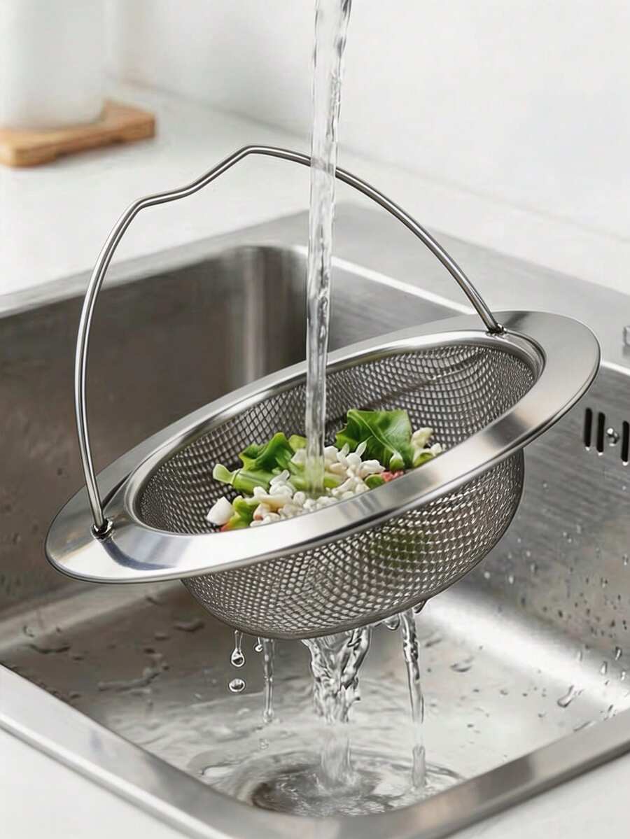 1/3件裝廚房水槽排水過濾器，不鏽鋼籃式濾網食物殘渣收集器，通用款廚房水槽助手家用裝飾小工具，廚房必需品，廚房裝飾