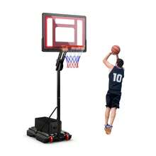 Basketball Hoop With 5-10 Feet Adjustable Height For Indoor Outdoor, Portable Freestanding Basketball Goal With Shatterproof Backboard, Fillable Rolling Base & All-Weather Net For  Teens Adults Backyard Driveway Poolside Sports Training Game Play - 1 - View 7