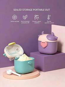 Dispenser Susu Bubuk Desain Bayi Sapi - Purple - View 2