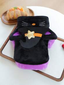 PETCIRCLE 1PC Pet Clothes Small Dog Puppy Cat Cute Soft Adorable Halloween Costume - Magic Meow - Black - View 4