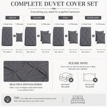 Microfibre Alexandera Duvet Cover Set Grey - Grey - View 5