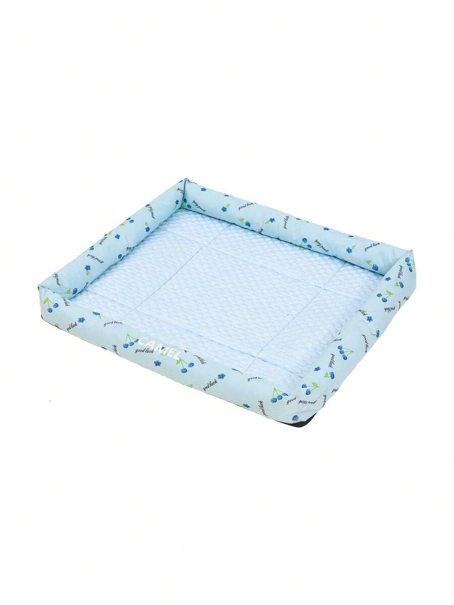 CAMEL CROWN Summer Pet Cooling Mat, Ice-Feel Cooling Pad, All-Season Bean Pet Sleeping Bed - Sky Blue - View 1