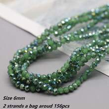 2Strands(Around 156pcs) 6mm Green Color Glass Beads For Jewelry Bracelets Making DIY Accessories - 6mm - View 12