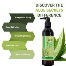 GZE Aloe Vera Gel 250ml/8.45fl.Oz, Hydrating Soothing Aloe Gel, Moisturize Dry Skin & Improve Dull Uneven Skin - 250ml - View 4