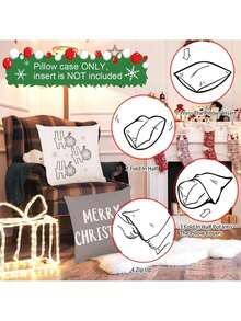 Festive Velvet Cushion Covers 50x50 Cm Set Of 4 Pieces Red - Red - View 2