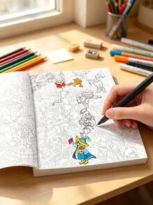 1 buah Buku Mewarnai Doodle Penghilang Stres, Pola Doodle Indah untuk Dijiplak dan Diwarnai, Dirancang untuk Memberikan Ketenangan dan Kreativitas Mental, Cocok untuk Pecinta Seni dan Mereka yang Mencari Penghilang Stres - MultiWarna - View 1
