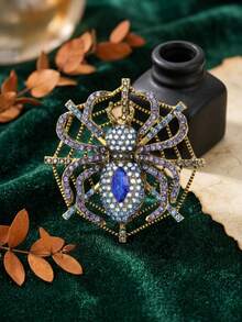 Halloween Rhinestone Spider Brooches - Insect Pins For Women Unisex Casual Party Accessories / Friends Gifts Badges Decoration - Spider - View 25