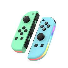 GAMINJA Para Switch Joy-Con Control de Juego Inalámbrico, Iluminación RGB, Vibración, Iluminación Vibrante, Detección de Movimiento, Bluetooth, Control de Joystick 3D, Sin Deriva, Para Consola de Juegos Switch Control L/R, Con Función de Captura de Pantalla y Despertar - Ver 15