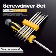 12-In-1 Magnetic Screwdriver Set, Multi-Function Flat Head Precision Handheld Repair Tool, Suitable For Home DIY, Electronic Repair, Computer & Phone Repair, Christmas Gift, Portable Household Tool Box - Screwdriver - View 2