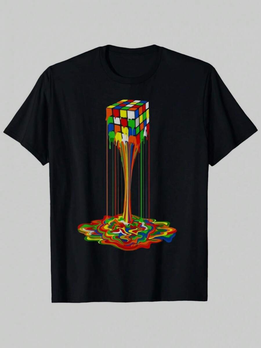 Men T-Shirts - 黑色 - 查看 1