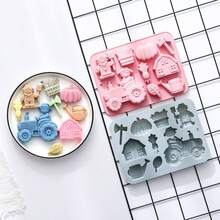SILIKE LUFEI DIY 9格農場主題矽膠模具，適用於蠟燭蠟、石膏裝飾、手工皂與樹脂 - 農場矽膠模具 - 查看 6