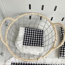1pc/2pcs/6pcs Korean Ins Style Red Plaid Lace Napkin Placemat Multi-Purpose Dust Cover Food Photography Cloth - Multicolor - View 3