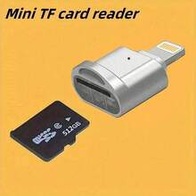 1 buah Adaptor Pembaca Kartu Micro TF, Kompatibel dengan iPhone/Adaptor Pembaca Kartu OTG ke Micro TF, Pembaca Kartu Penyimpanan untuk iPhone 14 Pro Max/14 Pro/14 Plus/14/13/12/11/XS/XR/8/7/6 Series - View 2