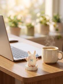 Cute Animal Rotating Desktop Ornament Set, Mysterious Blind Box Mini Figures (6 Regular + 1 Hidden Panda), Fingertip Spinning Toy, Cute Aesthetic Office Workstation Decor And Surprise Gift - Multicolor - View 6