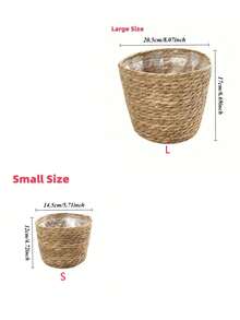 3 buah Pot Tanaman Anyaman, Wadah Tanaman Minimalis Warna Polos, untuk Penggunaan Rumah + 4 buah Pot Tanaman Anyaman Baru - pot bunga - View 11