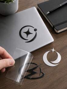 客製化水晶 Logo 貼紙，個性化筆電保溫杯商業包裝貼紙，照片文字貼花，全息標籤，適用商店活動品牌 - 風格C - 查看 5