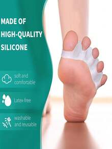 2 Toe Dividers, Silicone Toe Pads For Correct Alignment Of Toes, Toe Expanders For Hallux Valgus To Restore The Original Shape Of Overlapping Toes - Wallpaper - View 2