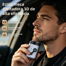 Men's Automatic Shaver With LCD Digital Display, Fully Washable, Compact And Portable. - Grey - View 2