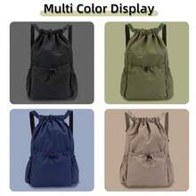 DANYCASE Unisex Drawstring Backpack, Fabric Storage Bag, Swimming Fitness Bag, Yoga Travel Beach Daily Carry Bag - Multicolor - View 8