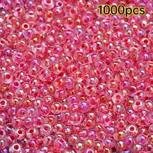 1000pcs Manik-Manik Kaca Berubah Warna UV dengan Tekstur Es, Ukuran 2mm, Manik-Manik Bulat Transparan Berwarna-warni, Aksesoris Pembuatan Perhiasan DIY - Mutiara Millet - View 13