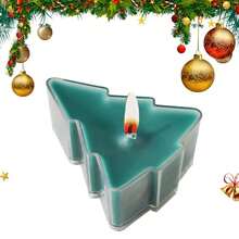 Christmas Tree Tealight Handwork Scented Candles Tree Shaped Candles Christmas Tree Candles For Christmas Home Decoration - Green - View 3