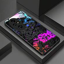 [Envío 24h desde DE/FR/ES]Funda de teléfono Apple 11-17 21-26 Ultra: Anime Graffiti compatible con Honor 200 Pro, funda de vidrio - 1 pieza de imagen a color - Ver 2