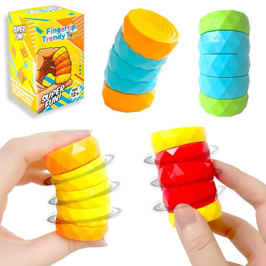 Creative Fingertip Twist Magic Tower Stress Relief Toy, Colorful Stackable Gyro, Interactive Sensory Decompression Toy