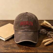 1pc Gothic Casual Washed Men Hat, Featuring 'letters' Print Designs.It's Perfect For Everyday Wear And All Outdoor Activities. - Multicolor - View 8