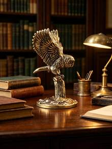 1 Peça Escultura de Coruja em Toco de Árvore de Latão Vintage, Decoração de Mesa Criativa, Decoração para Quarto, Sala de Estar, Escritório e Casa, Presente Premium de Feriado para Amantes de Animais e Decoração Doméstica, Presente Ideal para Aniversário, Formatura, Halloween, Ação de Graças e Natal - Vários estilos - Visão 9