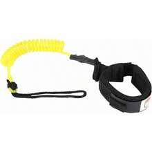 Coiled Spring Foot Rope Surf Leash For 5ft Paddleboard Board With 5mm Super Strong PU Cord, Adjustable Ankle Cuff, - Yellow - View 8