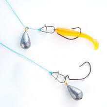 25Pcs Set Water Drop Shape Swivel Fishing Sinkers 360° Rotation 3.5g To 14g Multi-Size Combo Pairs With Soft Lure Rigs Suitable For Lake Reservoir Bottom Searching Suitable For Bass Mandarin Fish - FA105 - View 10