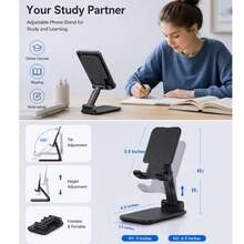 180° Rotatable Foldable Phone Stand, Adjustable Phone Accessory Desktop Phone Base Holder, Compatible With Iphone And Android Phones, Birthday Gift, Birthday Phone Accessory For Family And Friends, Strong Load-Bearing Capacity - Multicolor - View 5