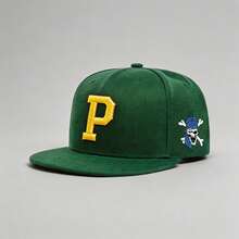 1pc Men's Gothic Letter P Embroidered Hats For Men Adjustable Hats, UV Protection Sun Hat, Perfect For Casual Wear, Parties, Travel, And Holiday Gifts,The Best Gift For Mom And Loved Ones - Multicolor - View 6
