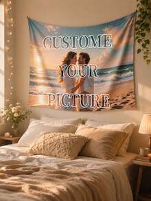 Customized Photo Tapestry, Personalized Image Wall Hanging Banner, Bedroom Decor Custom Image Backdrop, Photography Prop - Multicolor - View 4