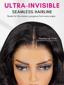 ISEE HAIR Wear Go 9x6 Transparent Glue-Free Wavy Human Hair Wig, Pre-Bleached Knots, 180% Density, 16-28 Inch Frontal Wig With Hairline, Suitable For Beginners And Daily Wear - SNatural - View 5