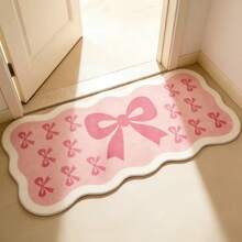 1PC Pink Multiple Bows Wavy Soft Living Room Rug, Bedroom Decor, Home Leisure Carpet, Decorative Rug, Bedroom Decor, Small Rug, Carpet, Home Decor, Living Room Rug, Living Room Small Rug, Bedroom Rug, Washable Carpet - Multicolor - View 5