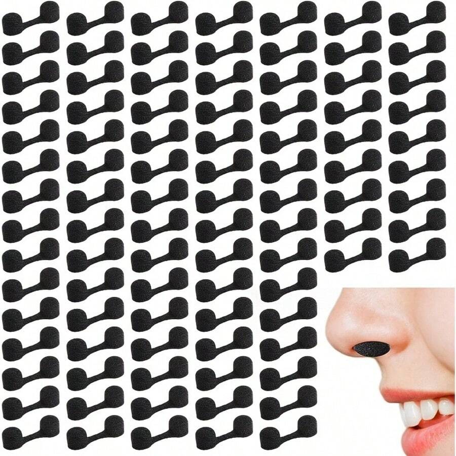 100/50/2PCS Nose Mask Filter Pads, Disposable Nose-Style Dust Mask, Bulk Pack Nose Hole Filter Covers, Suitable For Spray Tanning, Welding Dust, Construction Site (Black) - Multicolor - View 1