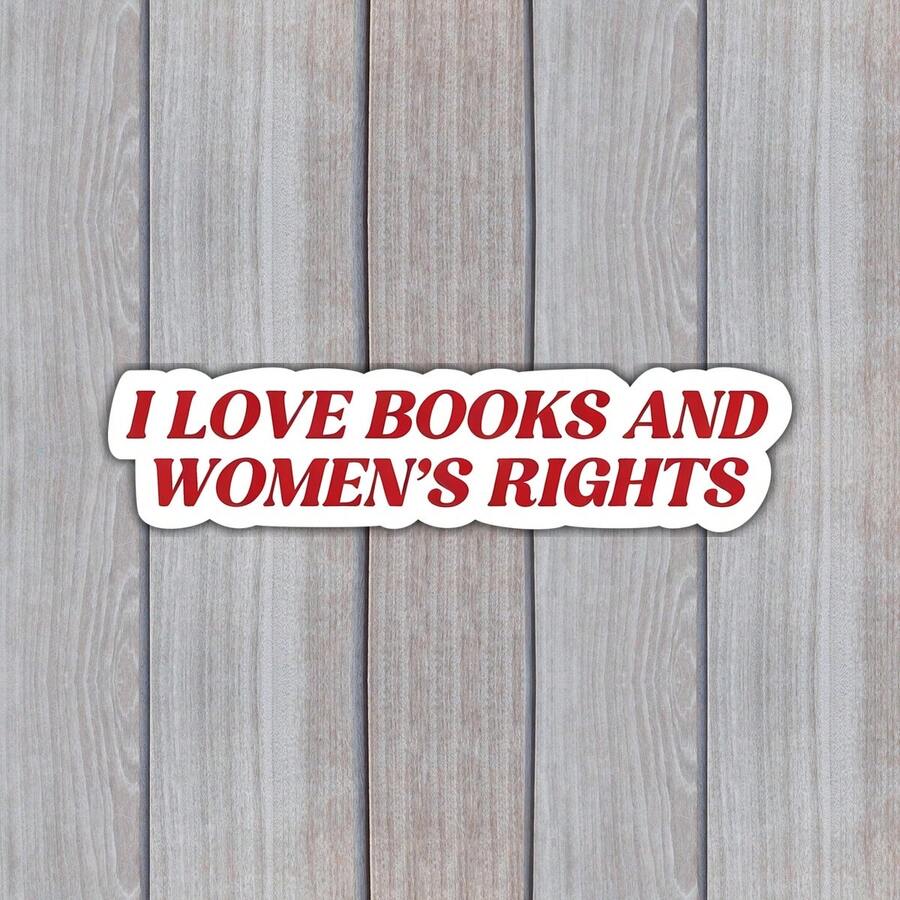 3英吋 1入 I Love Books And Women Rights Kindle貼紙 書迷禮物 書蟲貼紙 筆電 Kindle 筆記本 計劃本 日記本 置物櫃裝飾貼 適合讀者 學生 教師 創意人士 - A - 查看 1