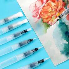 6pcs/Set Refillable Watercolor Ink Pens, Suitable For Watercolor Calligraphy, Painting, Illustration, Office Stationery - Sets - View 8