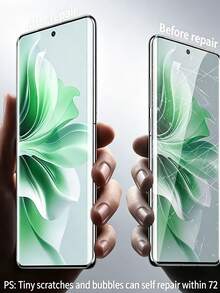 2Pcs HD Hydrogel Film Flexible Explosion-Proof Scratch Resistant Phone Screen Protector Compatible With Xiaomi/ Note 15/ Reno/Honor Magic 8 Pro Lite/Compatible With Tecno Various Curved Surface Models With Smooth Touch Automatic Adsorption Support Fingerprint Recognition Friendly Shell Soft Film - Clear - View 5