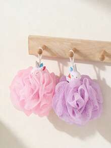 1pc Cartoon Unicorn Large Bath Ball, Hanging Bathroom Baby Scrubbing Foaming Bath Ball - Multicolor - View 6