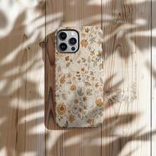 Autumn Pumpkin Phone Case: Leaf Pattern Protective Cover, Double-Layer Protection - White - View 4